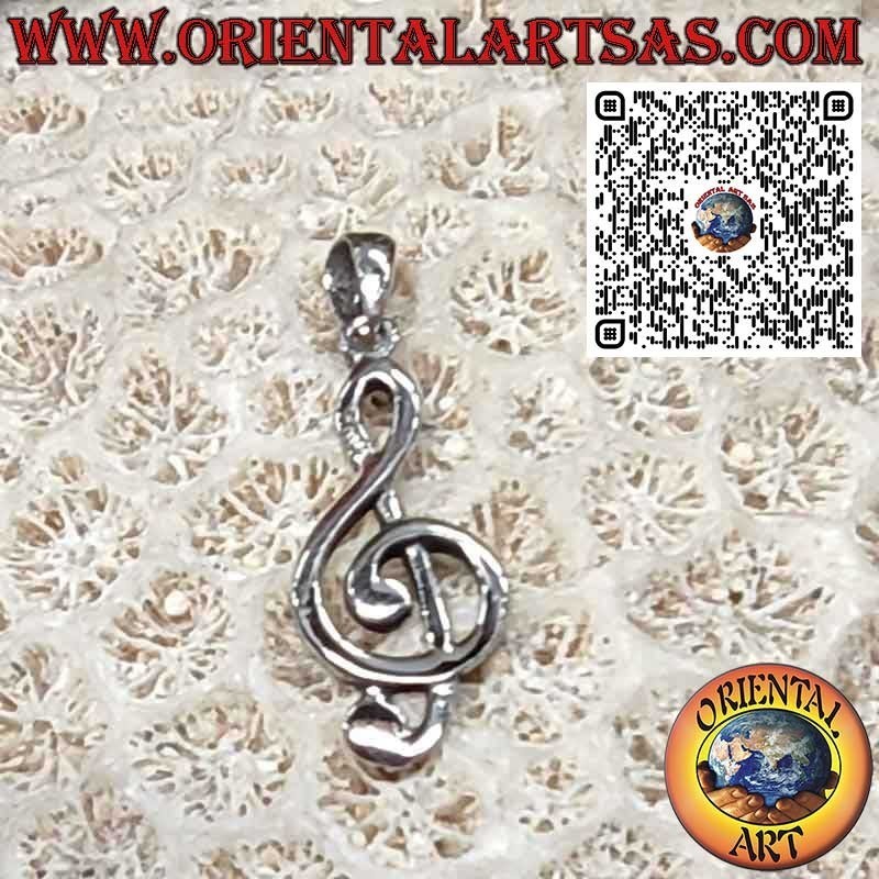 Colgante de Plata 925 Clave de Sol – Símbolo Musical Elegante