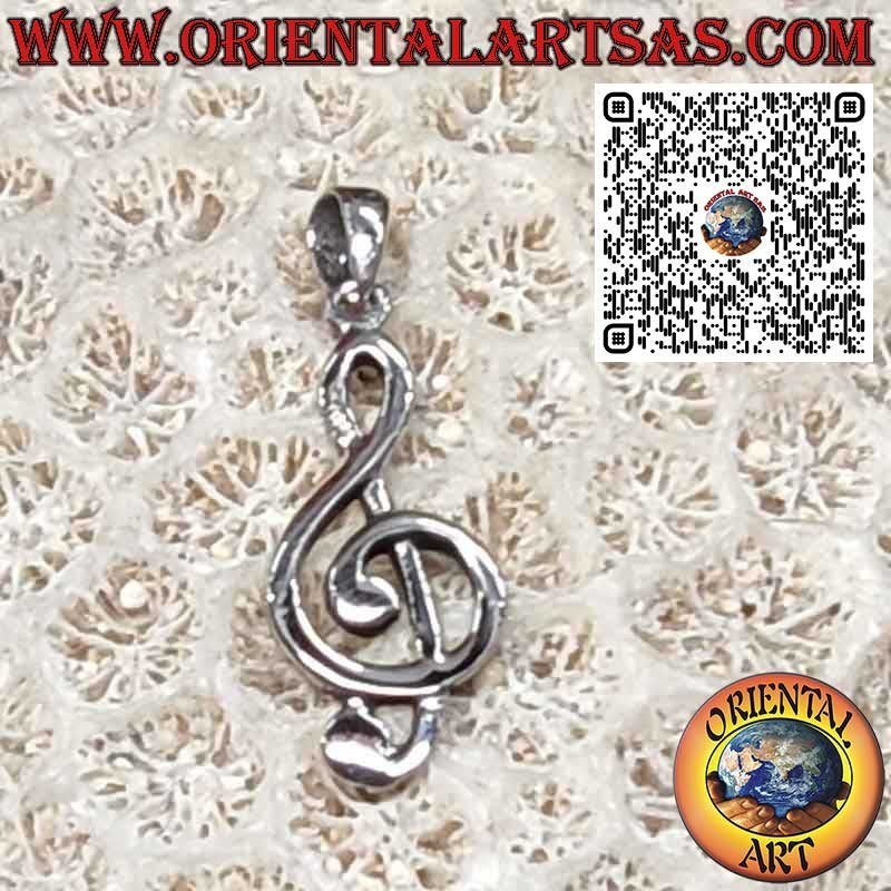 Colgante de Plata 925 Clave de Sol – Símbolo Musical Elegante
