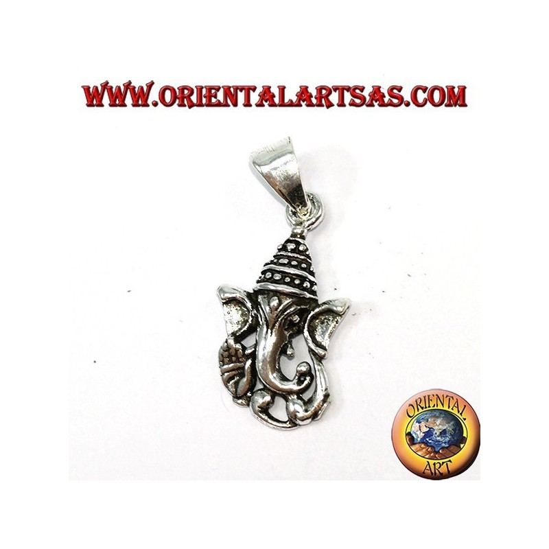Colgante de plata, cabeza de Ganesh
