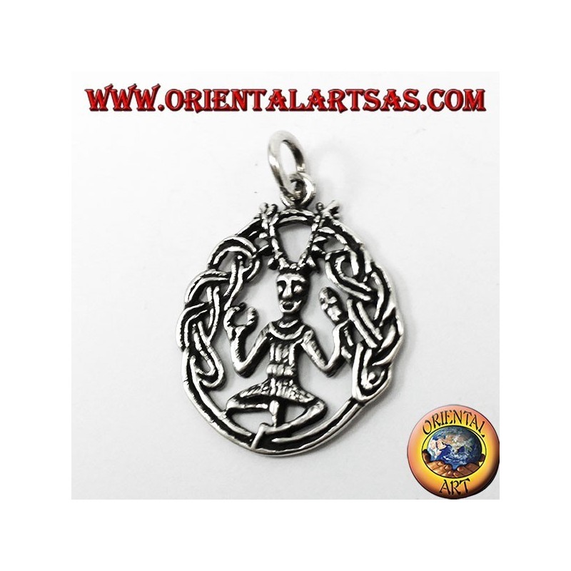 silver pendant Cernunnos