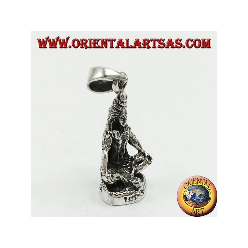 Pendentif en argent, Śiva (devanagari शिव  adapté à Shiva)