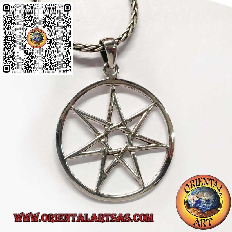 Silberanhänger 925 mit Heptagramm – Symbol für Harmonie und Spiritualität