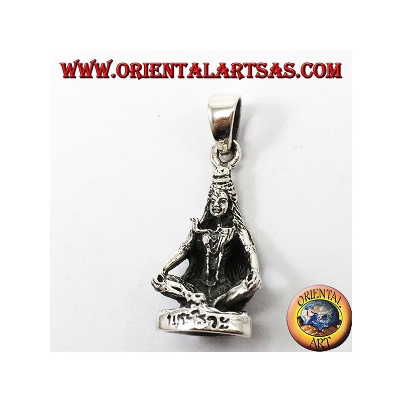 Ciondolo in argento Śiva (devanagari  adattato in Shiva)