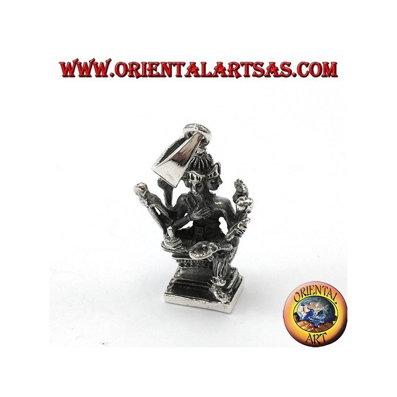 Silver pendant, Brahmā