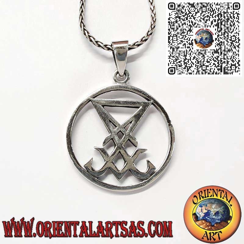 Pendentif en Argent 925 avec Sceau de Lucifer