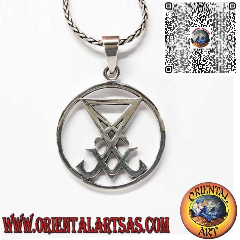 925 Sterling Silver Pendant with Lucifer’s Sigil – Cut-Out Design, Symbol of Knowledge and Freedom
