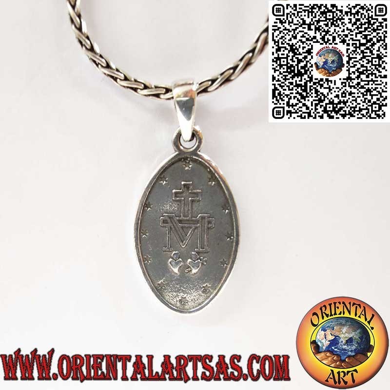 Sterling Silver Miraculous Medal Double-Sided Pendant – Virgin Mary