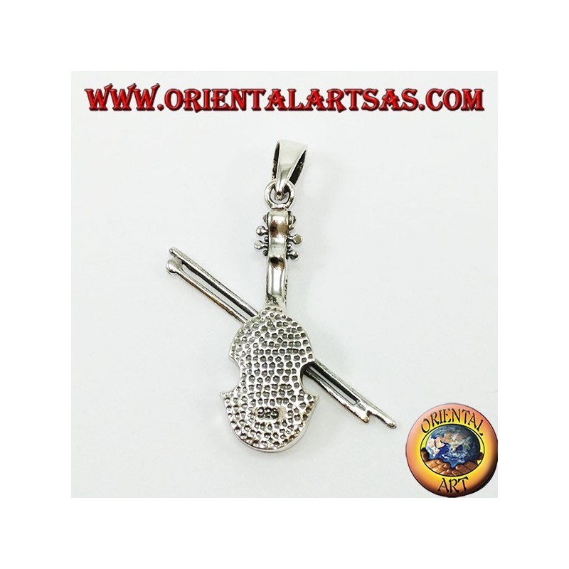 Pendentif en argent, violon