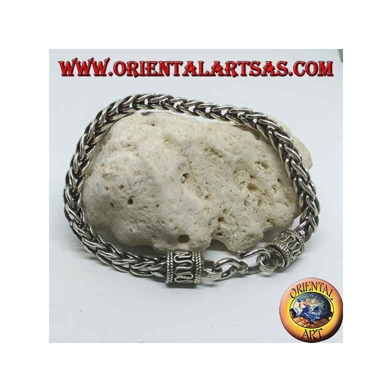 Bracelet à nœud carré en argent