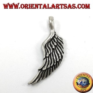 Silver pendant, Three-dimensional two-sided angel wings