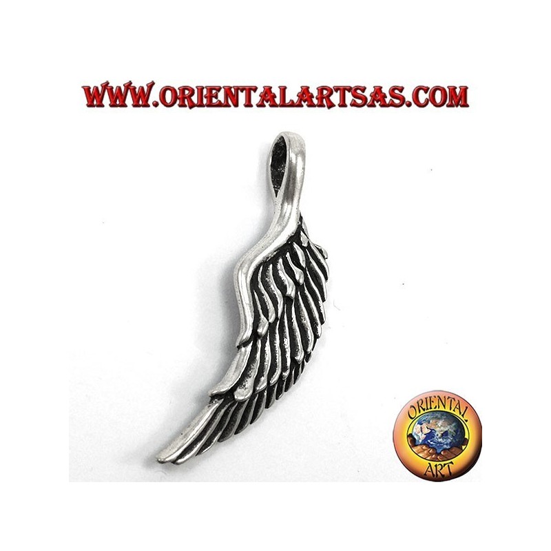 Pendentif en argent, Ailes d'ange tridimensionnelles à deux faces