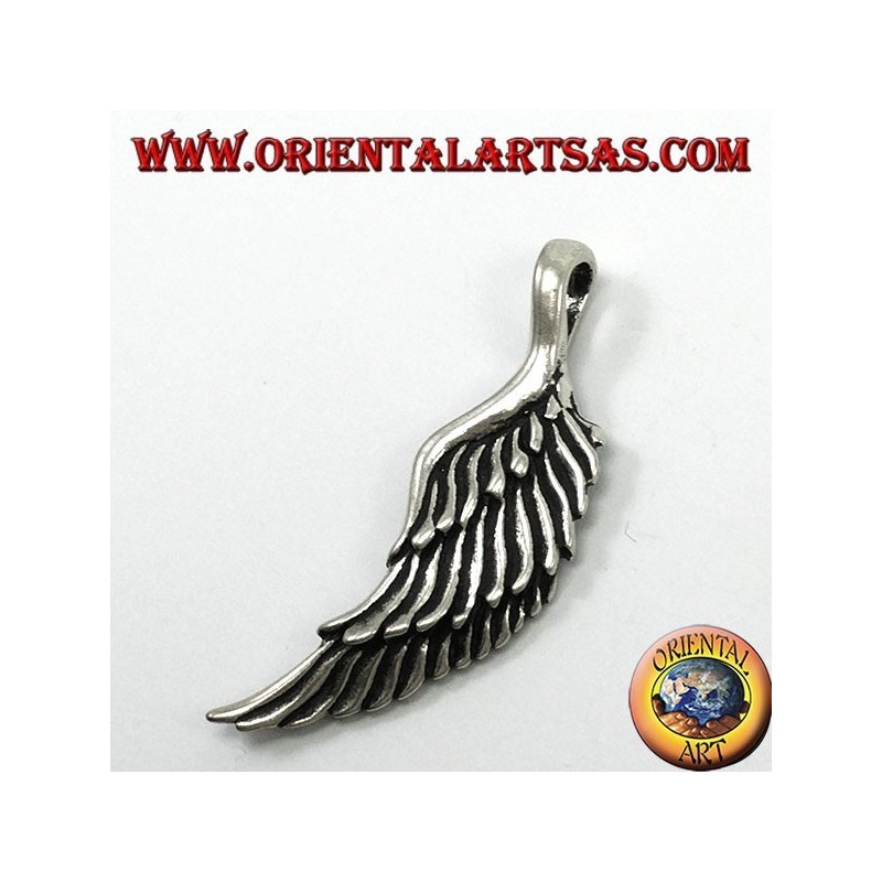 Pendentif en argent, Ailes d'ange tridimensionnelles à deux faces