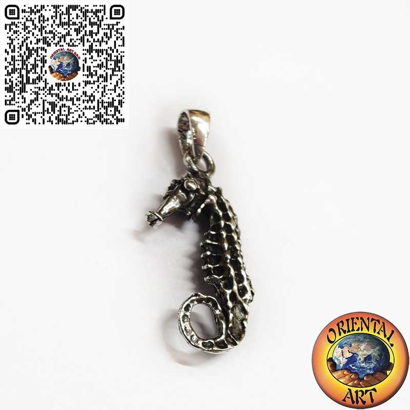 Pendentif en Argent Hippocampe 3D "Hippocampus"
