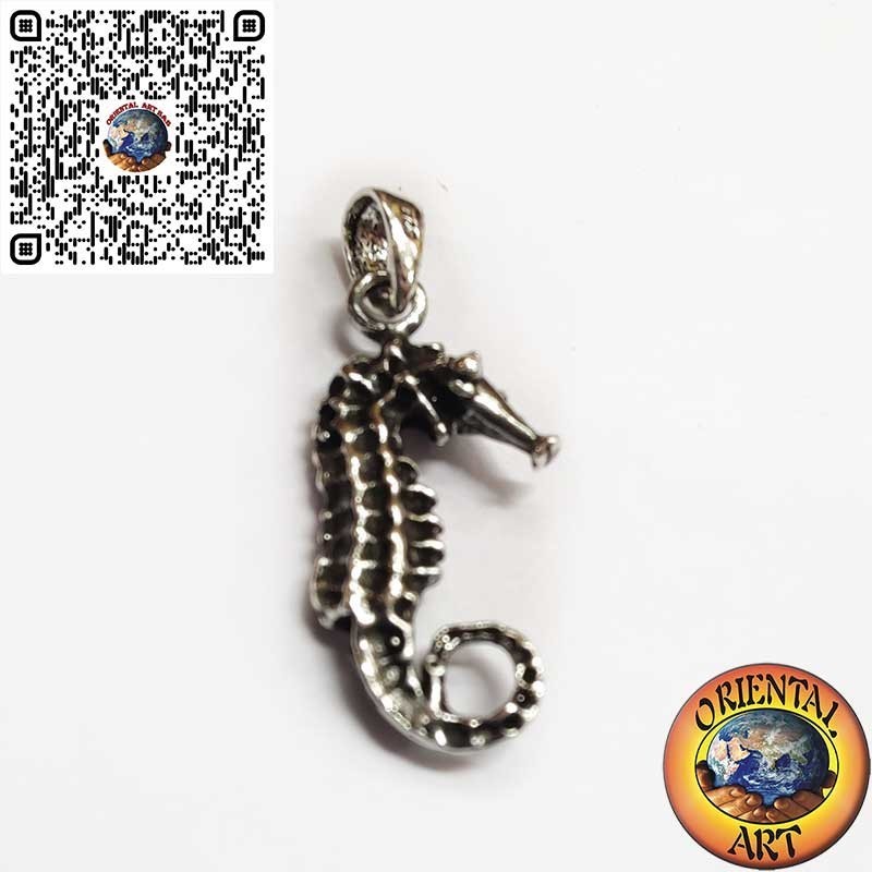 Pendentif en Argent Hippocampe 3D "Hippocampus"