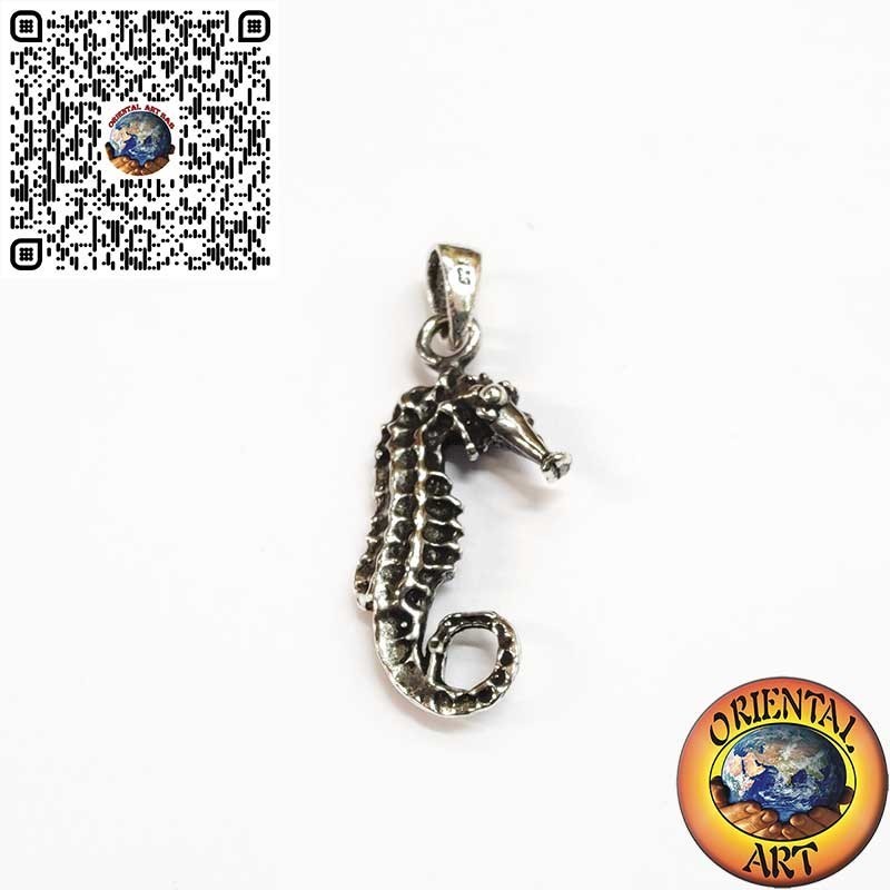 Ciondolo in Argento Cavalluccio Marino 3D "Hippocampus"