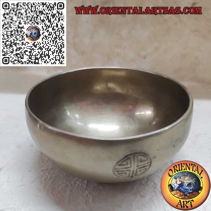 Handmade Full Moon Tibetan Bell, 12 cm Ø, 330gr., "si", 440 Hz