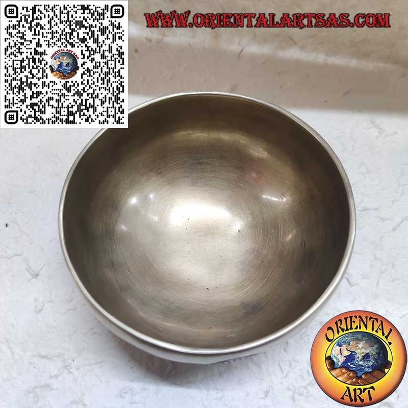Cloche tibétaine de pleine lune faite à la main, Ø 12 cm, 330 g, « si », 440 Hz