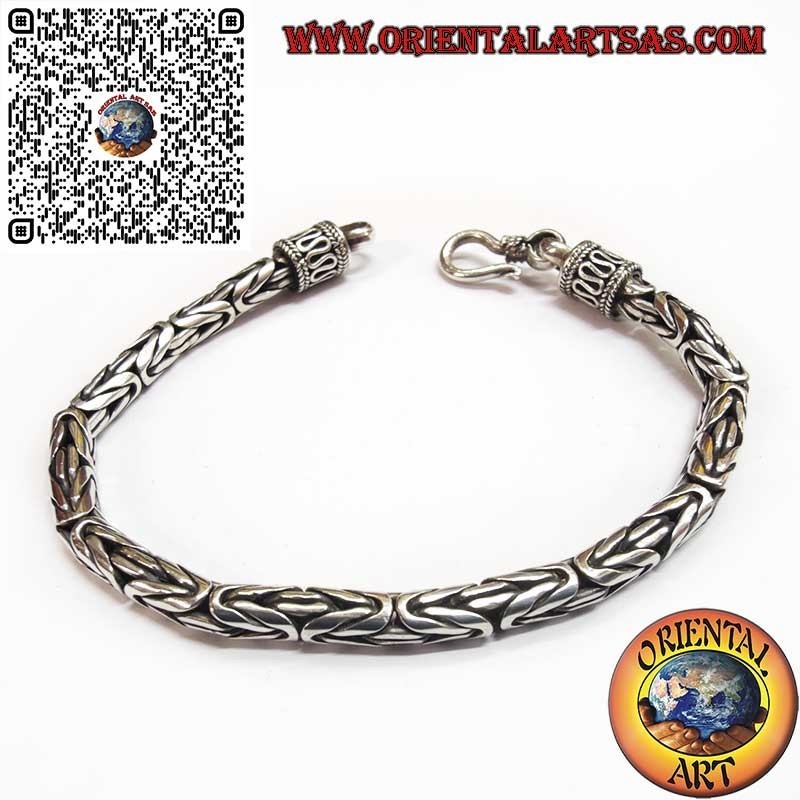 Bracciale Argento Borobudur Maglia Bizantina | Oriental Art