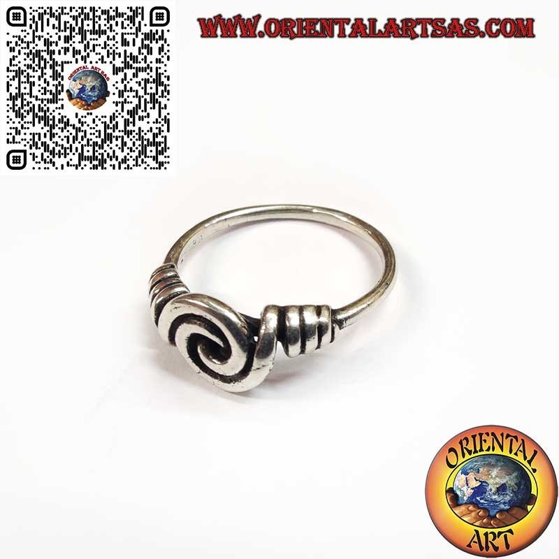 Wikinger-inspirierter Silberring mit Spiralen – Handgefertigter Schmuck
