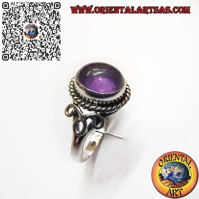 Amethyst-Silberring – Handgefertigte Eleganz und Natürliche Energie