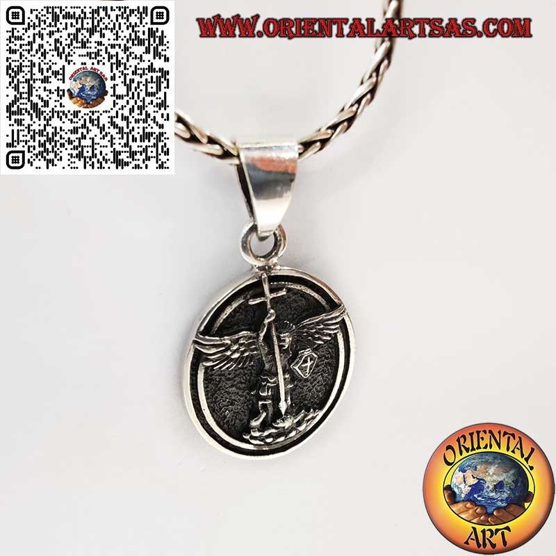925 Silver St Michael Archangel Guardian Angel Pendant | Protection