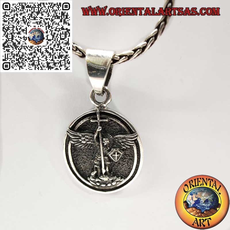 Pendentif Argent 925 Saint Michel Archange Ange Gardien Protection
