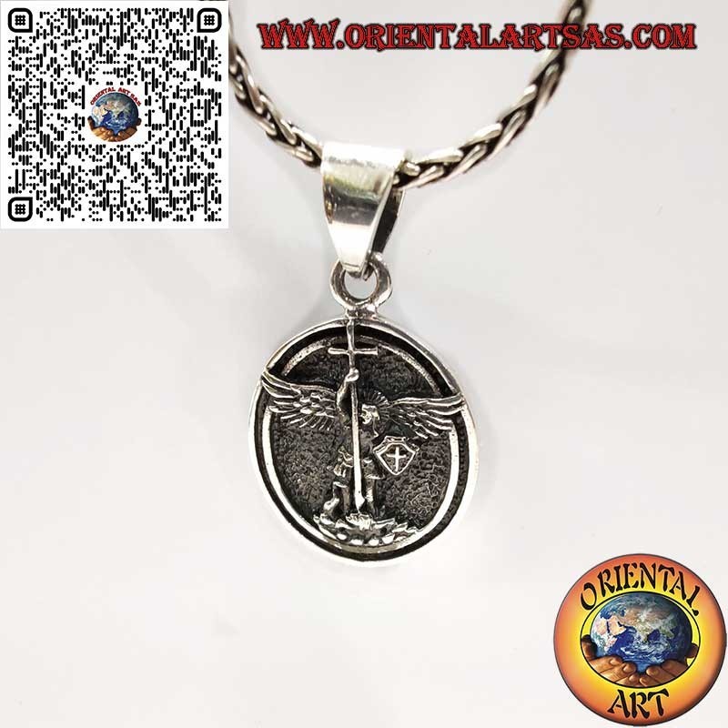 925 Silver St Michael Archangel Guardian Angel Pendant | Protection