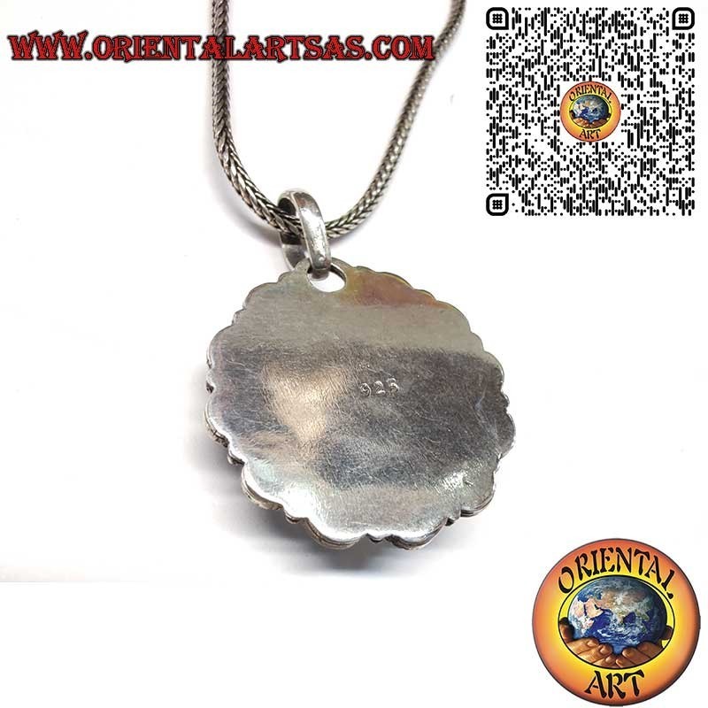 925 Silver Pendant with Natural Malachite – Handmade Artisan Jewelry