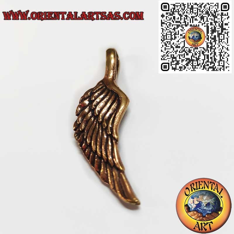Bronzeanhänger Engelsflügel 3D | Schutzsymbol