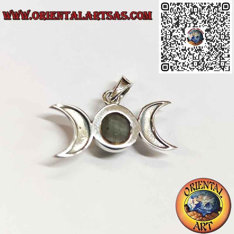 Ciondolo Triplice Dea Labradorite Argento - Simbolo Magico