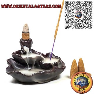 Zen Pond" Ceramic Backflow Incense Burner