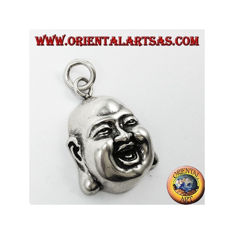 Ciondolo in Argento,  faccia Buddha benessere