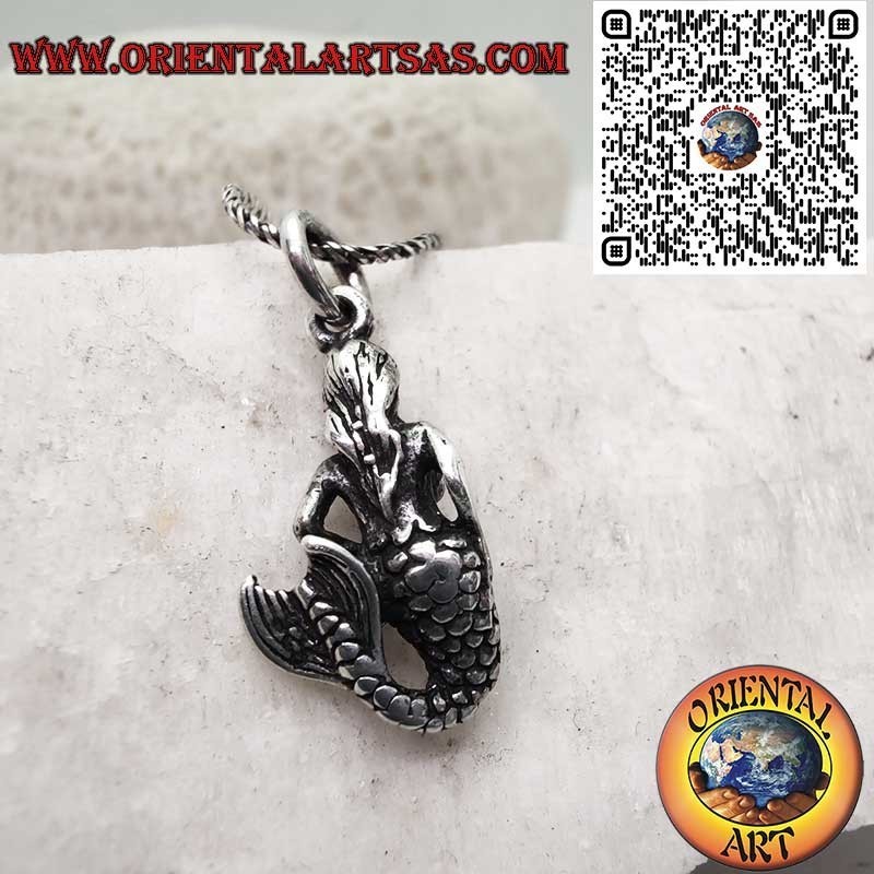 Ciondolo Sirena 3D Argento 925 - Gioiello Mitologia Marina