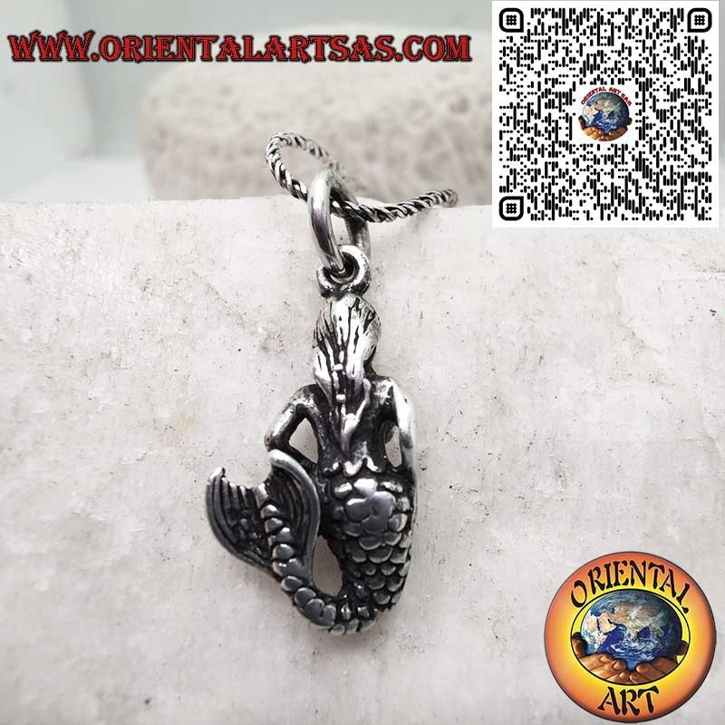 Colgante Sirena 3D Plata 925 - Joya Mitología Marina