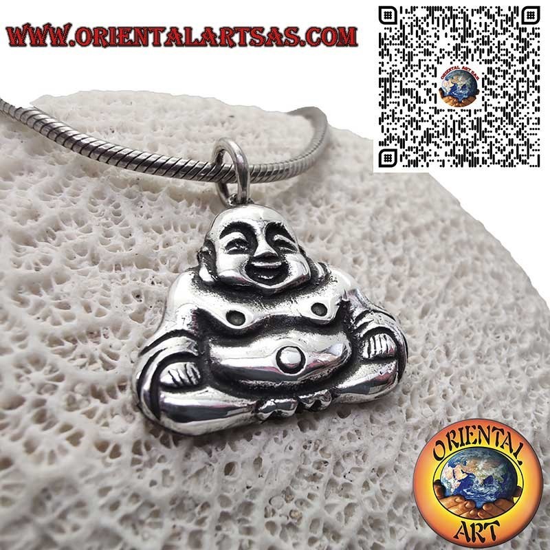 Ciondolo Buddha Ridente Argento 925 - Fortuna e Prosperità
