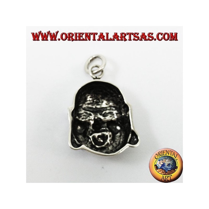 Ciondolo in Argento,  faccia Buddha benessere