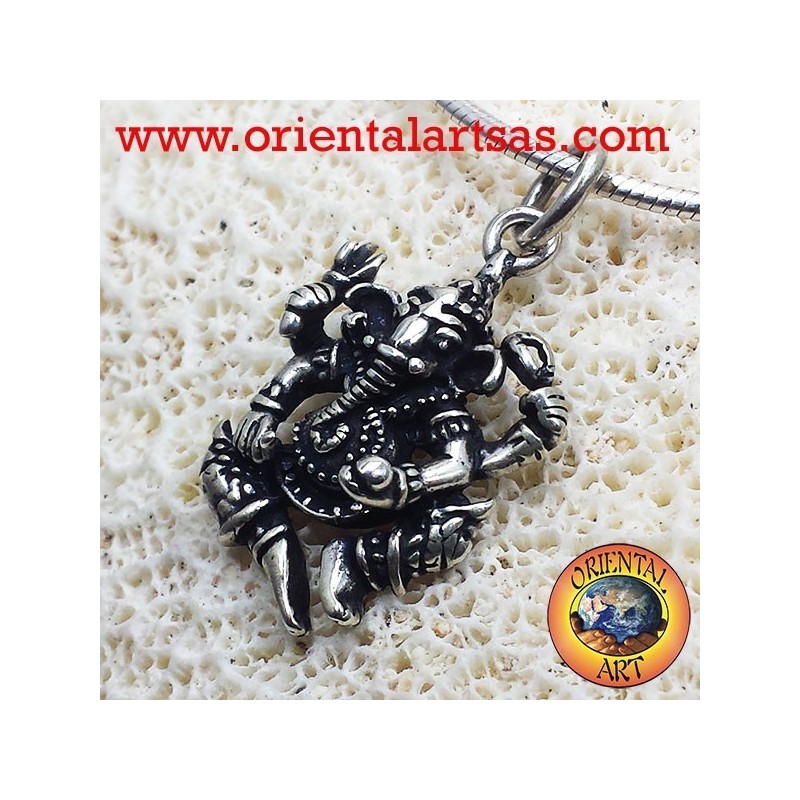 Ciondolo Ganescha in argento