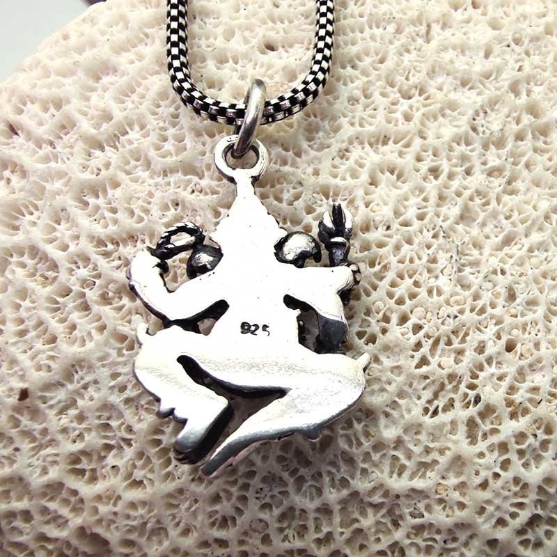 Ganesha Burnished Silver 925 Pendant - Amulet of Success and Obstacles