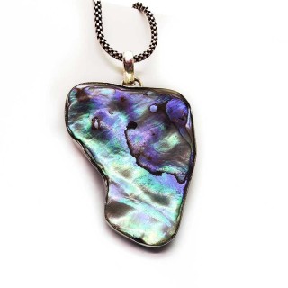 Ciondolo Triangolo Irregolare in Argento 925 con Paua Shell (Abalone)