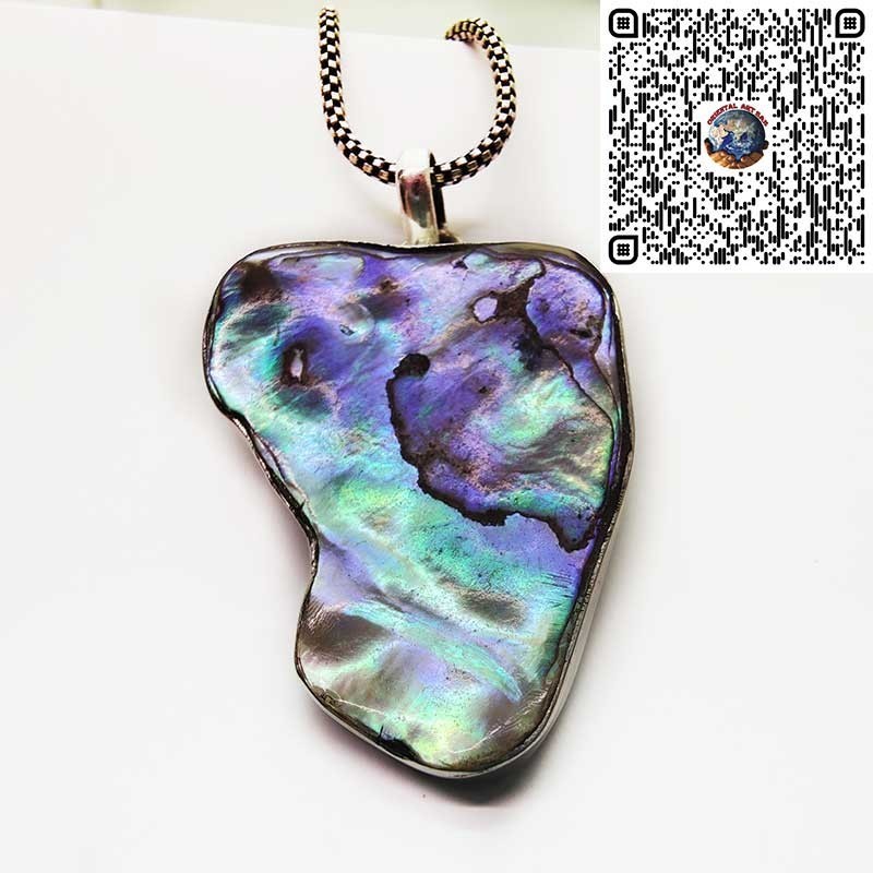 Ciondolo Triangolo Irregolare Paua Shell Argento 925