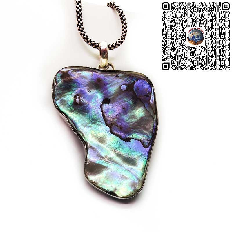 Colgante Triángulo Irregular Paua Shell Plata 925