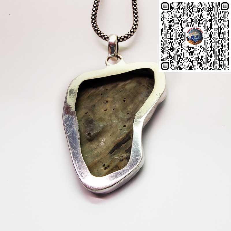 Pendentif Triangle Irrégulier Paua Shell Argent 925