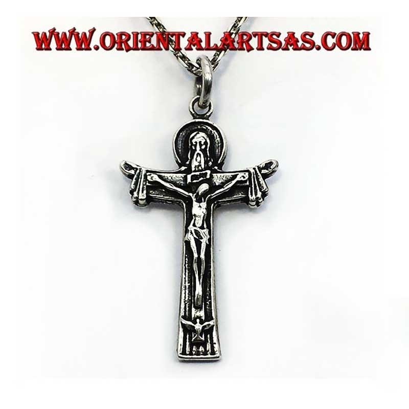 Pendentif Crucifix Trinité en Argent – Père, Fils & Saint-Esprit