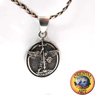 925 Sterling Silver Pendant St Michael Archangel Guardian Angel