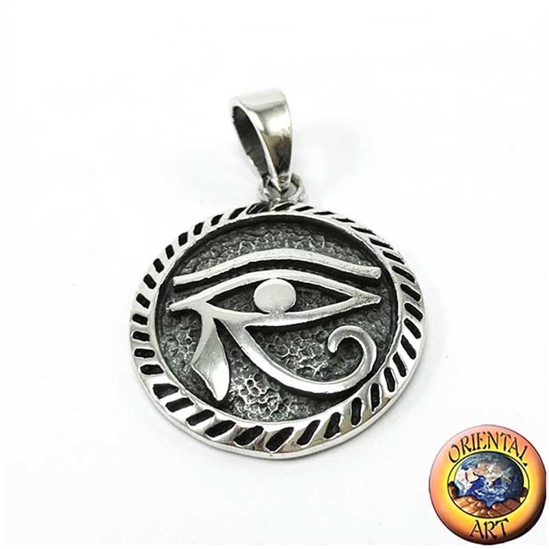 Silber Auge des Horus Anhänger - Amulett für Wohlstand & Schutz