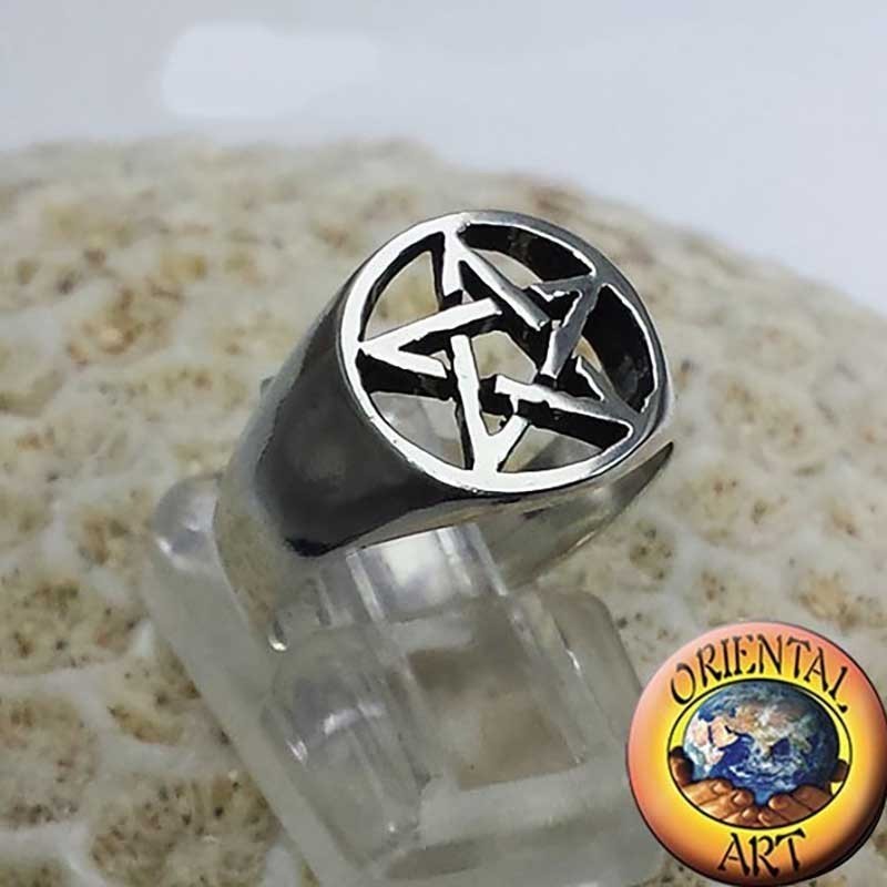 925 Sterling Silver Pentacle Ring | Esoteric Jewelry