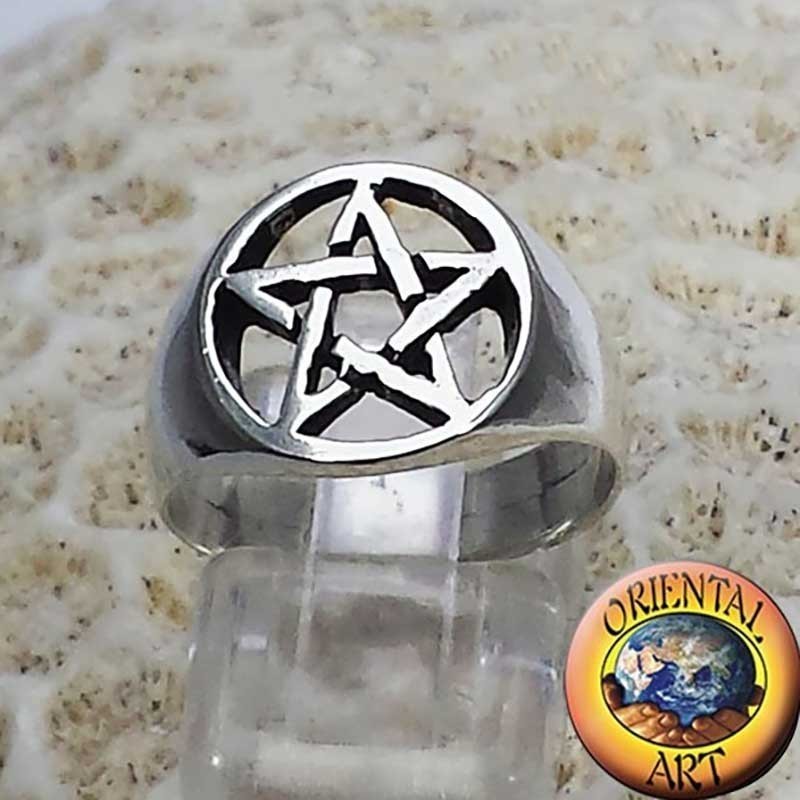 Anillo Pentagrama Plata 925 | Joyería Esotérica Estrella