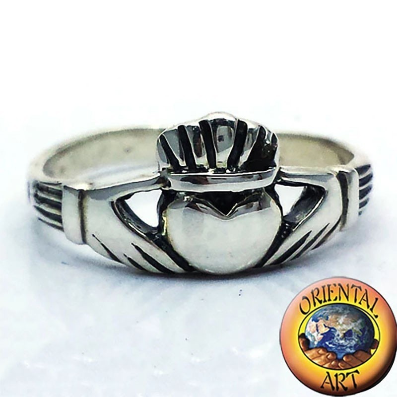 925 Sterling Silver Claddagh Irish Ring | Oriental Art