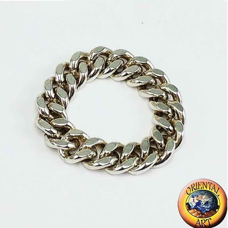Bague Chaîne Argent 925 Mailles Mobiles | Oriental Art