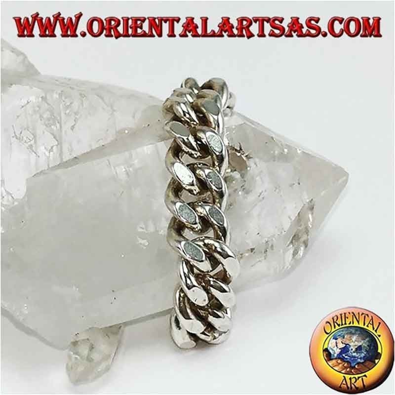 925 Sterling Silver Chain Ring Movable Links | Oriental Art